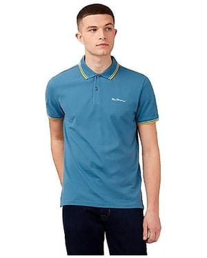 Ben Sherman Polo Polo Manches Courtes Signature - Bleu