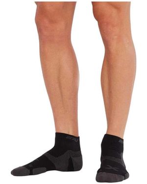 2XU Chaussettes De Sports Chaussettes Vector Cushion 1/4 Homme Mi-Mollet - Noir