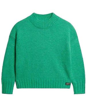 Superdry Pull Pull Essential col roulé vert