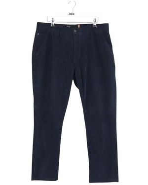 Notify Pantalon Pantalon droit en coton bleu