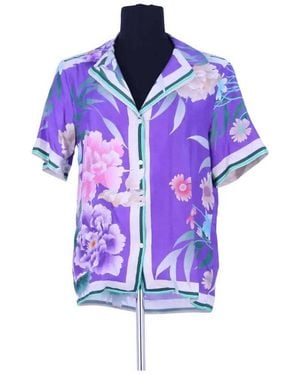 Sandro Chemise Chemise En Soie Violette