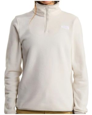 The North Face Polaire W Glcr Flc 1/4 Zip Jkt - Blanc