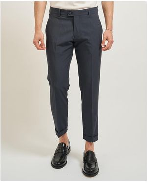 SETTE/MEZZO Pantalon Pantalon classique pour Settemezzo avec ceinture - Bleu