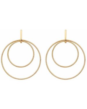 Orusbijoux Boucles oreilles Boucles D'oreilles Argent Doré Diamanté Greta - Métallisé