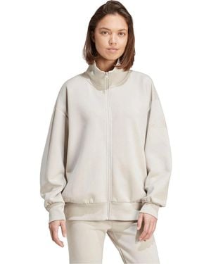 adidas Sweatshirts SOFT LUX FULL-ZIP TRACKTOP - Gris