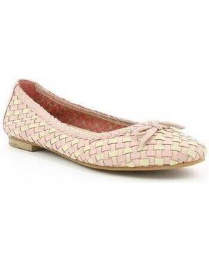 Kickers Ballerines Batika Blanc Tresse - Rose