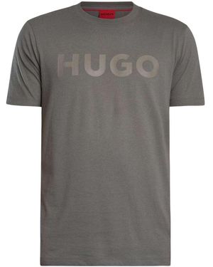 BOSS T-Shirt Korte Mouw Dulivio Grafisch T-Shirt - Grijs