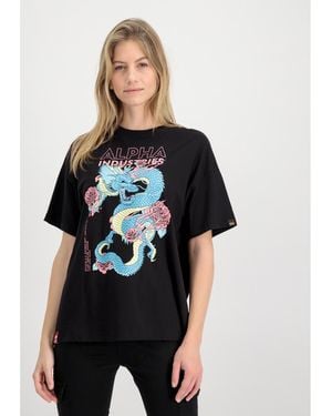 Alpha Industries T-shirt Heritage Dragon OS T Women - black - Noir