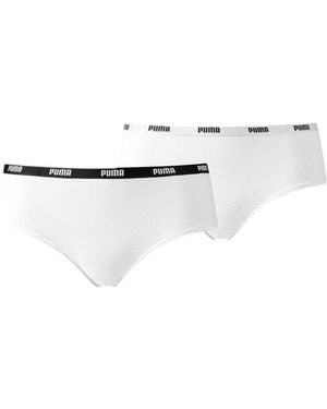 PUMA Culottes & slips Culottes Hipster 2P mélange de coton et modal - Blanc