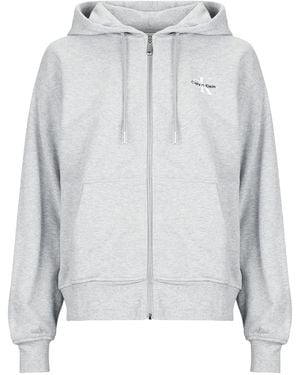Calvin Klein Felpe Con Cappuccio Monologo French Terry Fz Bfhood - Grigio