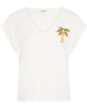 Morgan T-shirt 194849VTPE26 - Blanc