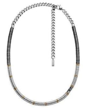 DIESEL Collier DX1575931-D LOGO - Métallisé