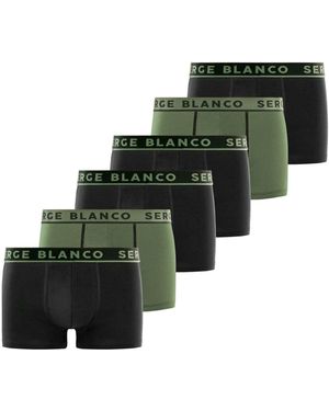 Serge Blanco Boxers Lot de 6 boxers en coton Casual - Vert
