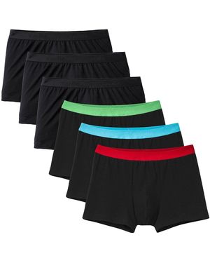 CALIDA Caleçons Caleçon Paquet de 6 New Boxer Natural Benefit 3P - Noir
