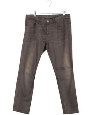Gucci Jeans Jean droit en coton marron - Gris