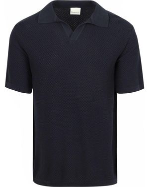 Knowledge Cotton T-shirt Polo Maille Bleu Marine