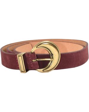 Emilie Karston Ceinture Ceinture Cuir Damaris Avec Pochette Cadeaux - Rouge