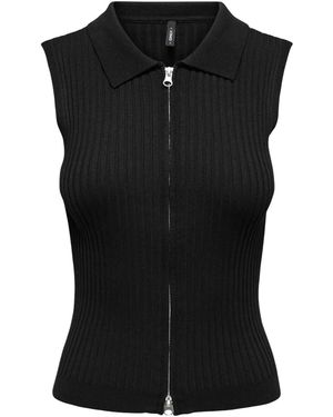 ONLY Gilet Onlmeddi Life Sl Zip Cardigan Knt 15364749 - Noir
