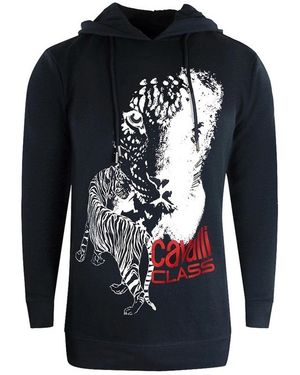 Roberto Cavalli Sweatshirts À Capuche Sy625 - Bleu