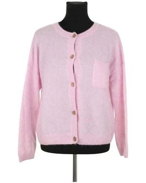 Des Petits Hauts Gilet Cardigan en laine rose