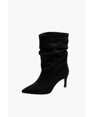 Vera Collection Bottines Bottines Slouchy À Petit Talon Effilé - Noir