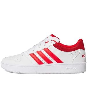 adidas Baskets basses Baskets Hoops Classic textile - Rouge