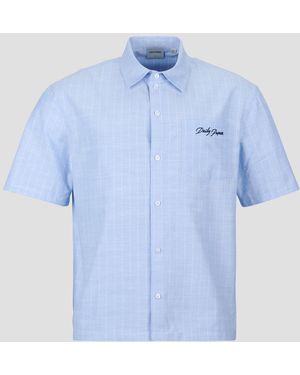 Daily Paper Camicia A Maniche Corte Script Ss Shirt - Blu