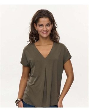 Numph Debardeur Numph Nutilia Ss Blouse Grape Leaf - Vert