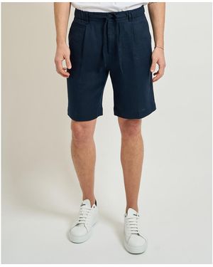 Sseinse Short Bermuda Homme En Lin - Bleu