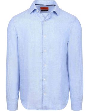 Suitable Chemise Chemise En Lin Moyen - Bleu