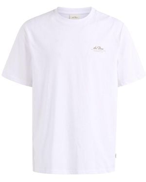 Les Deux T-shirt T-Shirt Globe en coton blanc