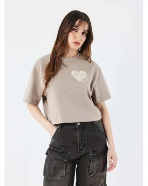 Project X Paris Debardeur Crop-Top F251126 - Gris