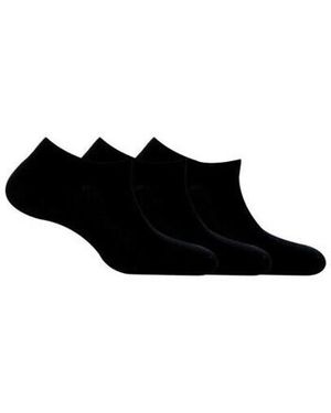 Kindy Chaussettes Lot de 3 paires d'invisibles unies en Polyester - Noir