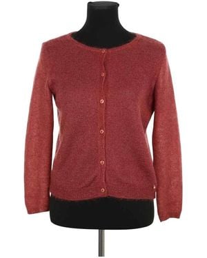 Des Petits Hauts Gilet Cardigan marron - Rouge