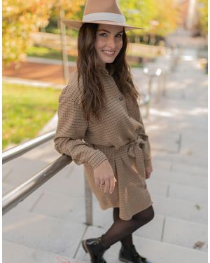 Celeste Korte Jurk Daphne - Naturel