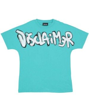 DISCLAIMER T-shirt Maglietta Donna W Logo Crop Tee Mint - Bleu