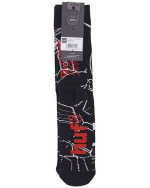 Huf Socquettes Calza Media Uomo Rx-78 Glow Crew Sock X Gundam Black - Noir