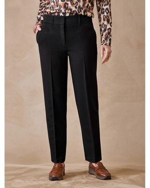 Daxon Pantalon Pantalon Taille Haute Coupe Droite - Noir