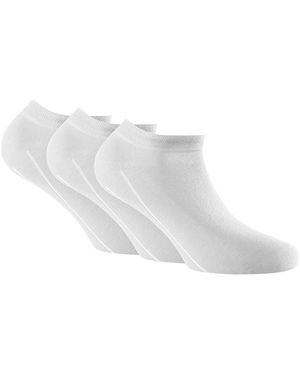 Rohner Socquettes unisexe Chaussettes Paquet de 3 sneaker 3-er pack - Blanc