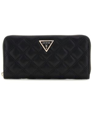 Guess Portefeuille Giully Ii Slg Large Zip Around - Noir
