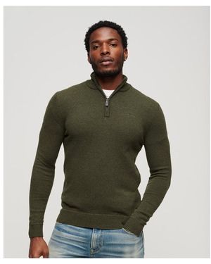 Superdry Pull Pull Henley en tricot brodé essentiel - Vert