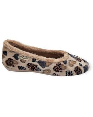 La Maison De L'espadrille Chaussons coeur - Marron