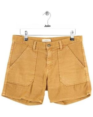 Ba&sh Short Mini short en coton camel - Jaune