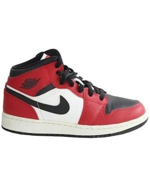 Nike Baskets montantes Baskets en cuir rouges