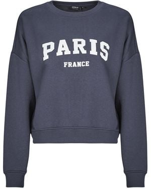 ONLY Sweaters Onlsweat Life L/S - Blauw
