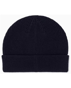 ARMANI EXCHANGE Bonnet Beanie Hat - Bleu