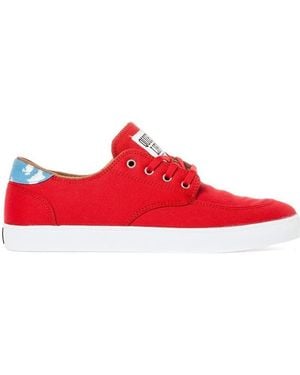Lakai Chaussures de Skate BELMONT red canvas collab quiet life - Rouge
