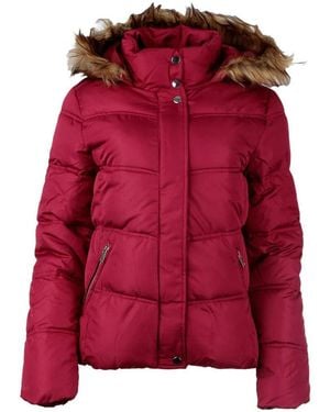 Jacqueline De Yong Veste JDYELENA PADDED HOOD JACKET OTW CDI - Rouge