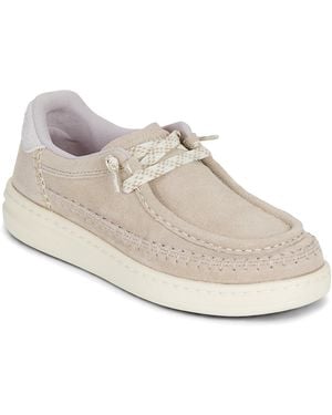 HEYDUDE Slip On Harper Moc Crafted Suede - Weiß