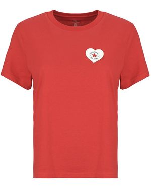Converse T-Shirt Valentines Love Chucks Standard Fit Tee - Rosso